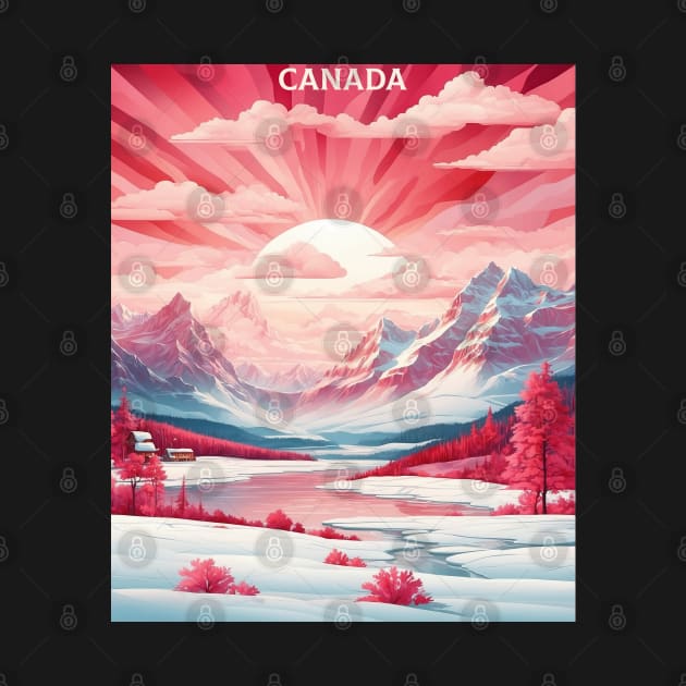 Canada Valentine's Day Travel Vintage Retro Sunrise by TravelersGems