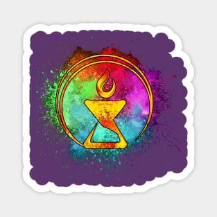 Cosmic Watercolor Chalice - Blue Magnet