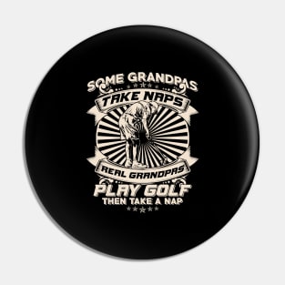 Funny Golfing Grandpa Golf Golfer Gift Pin