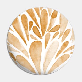 Watercolor artistic drops - orange Pin