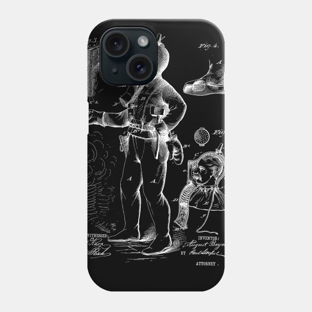 Fireman's Suit Vintage Patent Drawing Phone Case by TheYoungDesigns