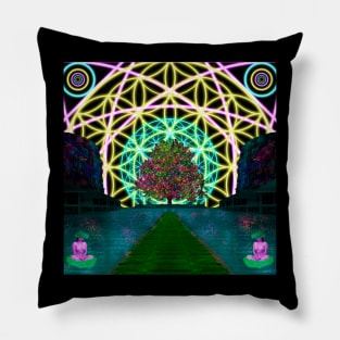 Sacred Geometry - Flower of Life - Path to the Tree of Life Pillow
