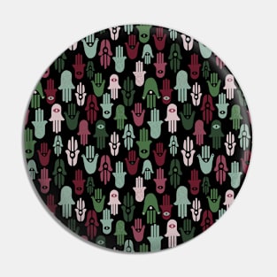 Pink and green hands Pin