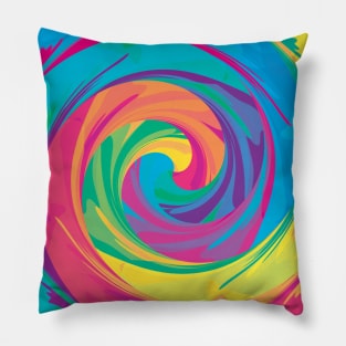 Rainbow Spiral 3 Pillow