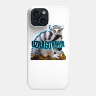 lemur art colorful nature popart wildlife Phone Case