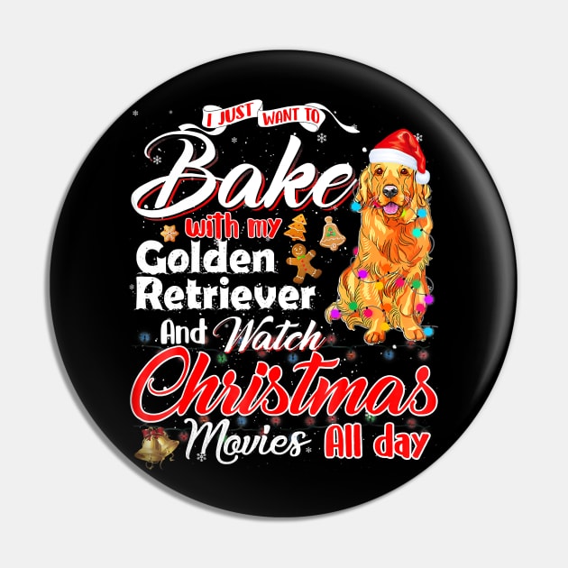 Bake Stuff With Golden Retriever And Watch Christmas Pin by eldridgejacqueline