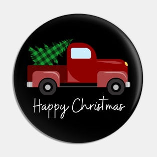 Red Truck Christmas Tree Pin