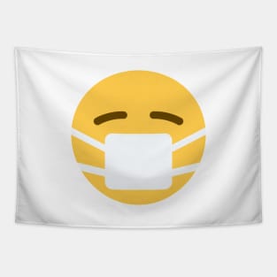 Mask emoji protection emoticon corona quarantine 2020 Tapestry