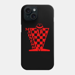Madness Checkerboard HD - Distressed Red Phone Case