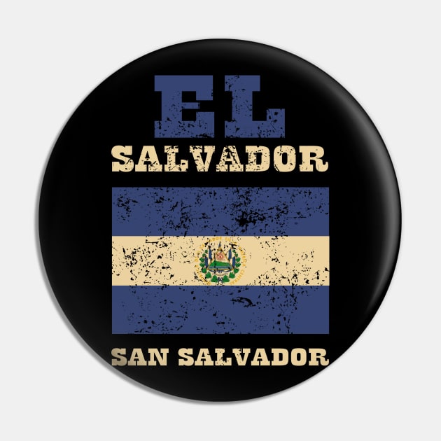 Flag of El Salvador Pin by KewaleeTee