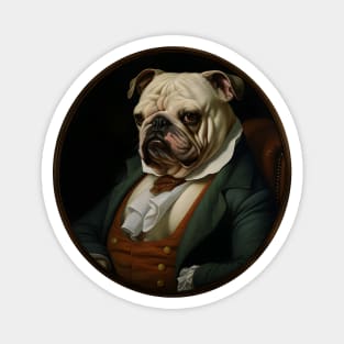 Victorian Noble Bulldog - Oil Painting Style Magnet