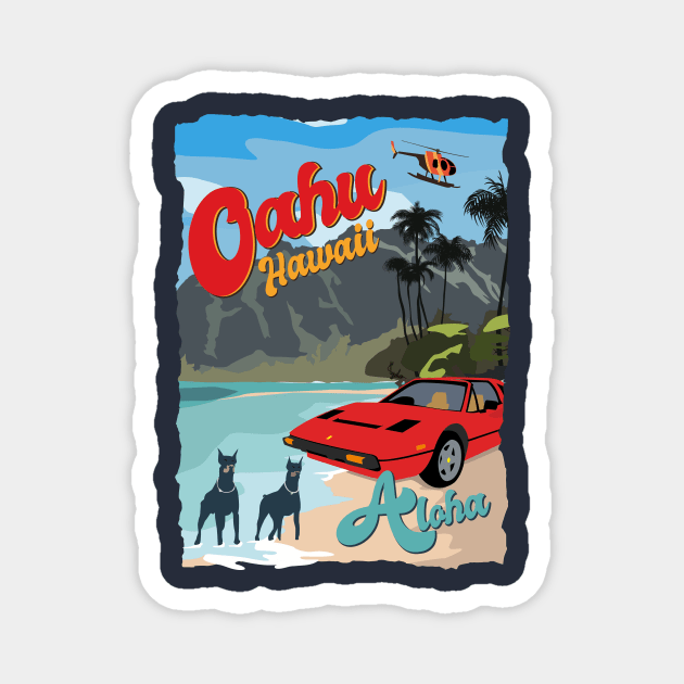 Oahu Hawaii Magnet by BOEC Gear