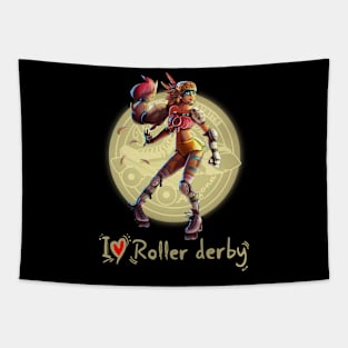 I Love Roller Derby Tapestry