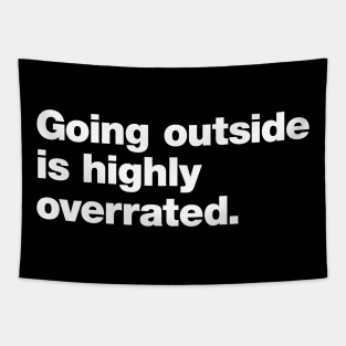 Going outside is highly overrated Tapestry