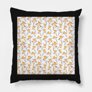 Brid of Paradise Print with White Pillow