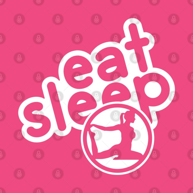 Eat Sleep Yoga - white by AStickyObsession