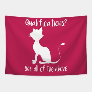 Funny Cat Lover Quotes Tapestry