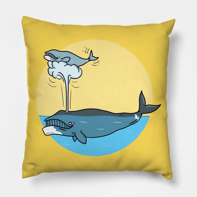 Whalesome Pillow by Otterlyalice