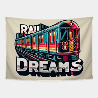 Subway Train, Rail Dreams Tapestry