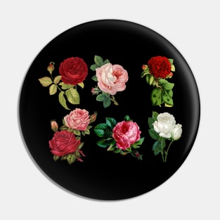 Rose Design Flowers Pin