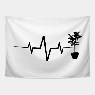 Plant Heartbeat Fiddle Leaf Fig Tapestry