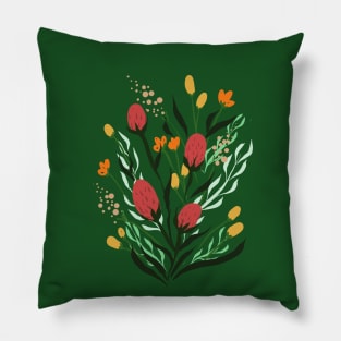 Buds in Green Pillow