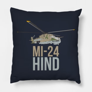 Mi-24 Hind helicopter gunship color version Pillow