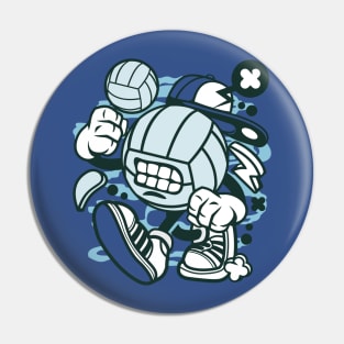 Angry volleyball player Pin