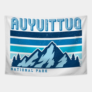 Auyuittuq national park retro vintage mountains Tapestry