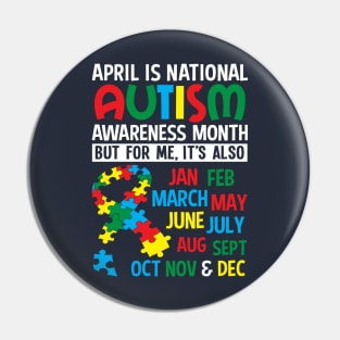 Autism Awareness Gift April is National Autism Month Autistic  Special Needs Pin