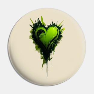 "Heartbeat of the Earth" Organic Graffiti Print Pin