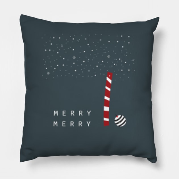 Merry Merry Christmas Pillow Teepublic 3806