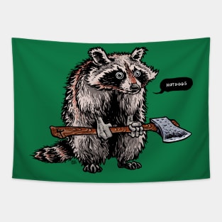 Axe Raccoon Tapestry