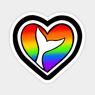 Mermaid Pride Heart Small Magnet