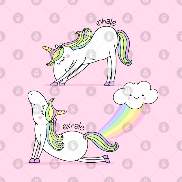 Cute Unicorn Yoga by Juriren