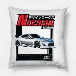 scion frs white blue Pillow