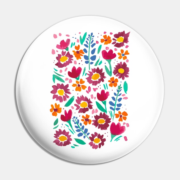 Rainbow Wildflowers Pin by KelleyDillon