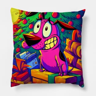 Festive Cartoon Extravaganza: Unique Animated Delights for a Merry Christmas! Pillow