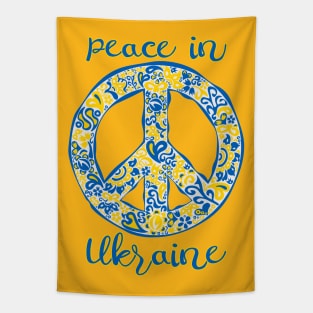 Peace in Ukraine pacific symbol Tapestry