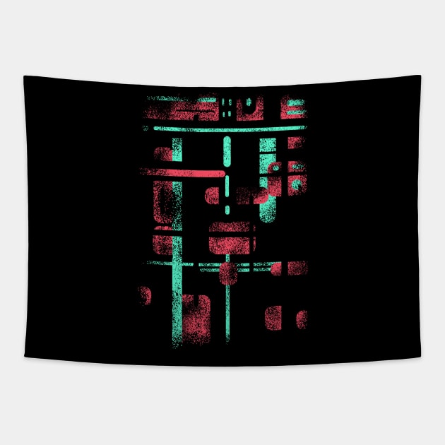 Jump´n Run - Arcade Game - Map Pattern Tapestry by Nikokosmos