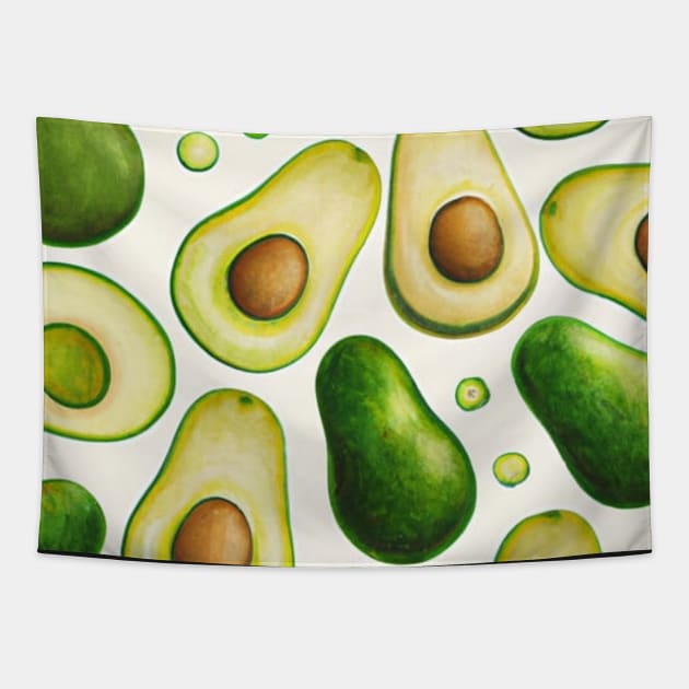 Avocado Pattern Tapestry by TrapperWeasel