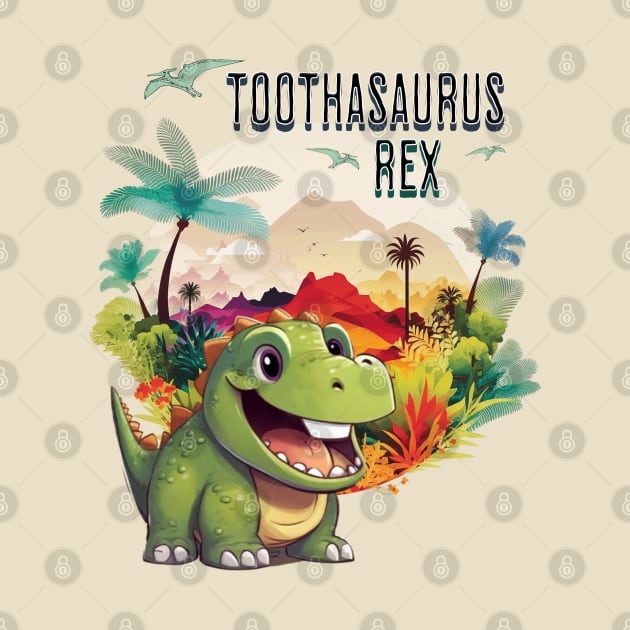 Toothasaurus Rex - king of the tooth by TempoTees