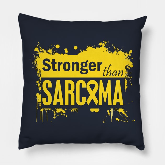 sarcoma cancer awareness Pillow by francotankk