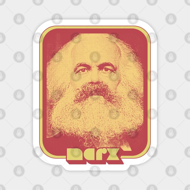 Karl Heinrich Marx // Retro Aesthetic Fan Art Design Magnet by DankFutura