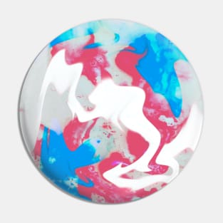 Trans-flag marble abstract Pin