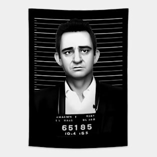 Johnny Cash cartoon Tapestry