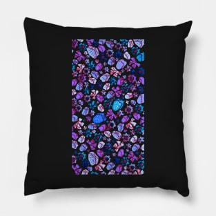 Red and blue coral reefs, pattern Pillow