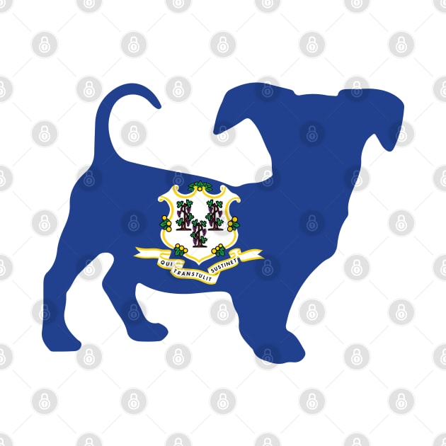 Chiweenie Dog Lover Connecticut Flag by ryanjaycruz