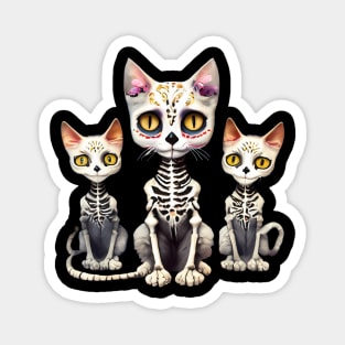 Day of the Dead Skeleton Cats Magnet