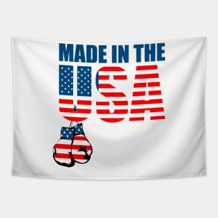 Made in the USA American Flag Design Boxing Gloves Tapestry